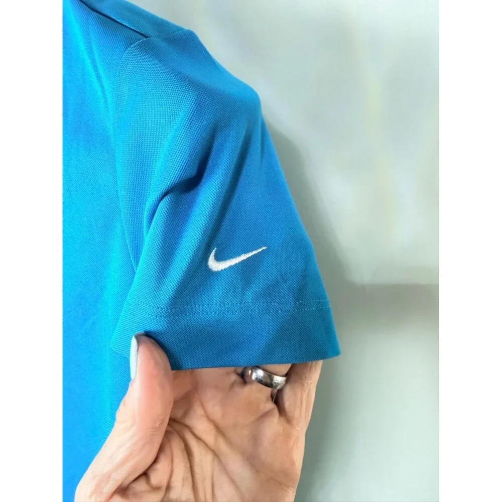 Nike Golf Dri-FIT Polo Top Blue Turquoise Short Sleeve Women’s Small Athletic
